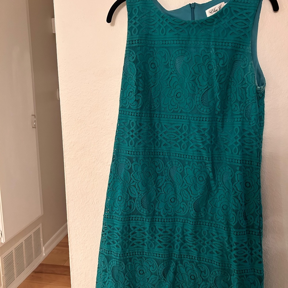 Dark turquoise tunic dress size 8